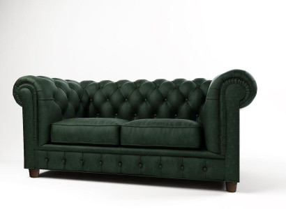 Chesterfield Luxury 2-Seater Couch Upholstered Sofa Fabric Sofas Set New